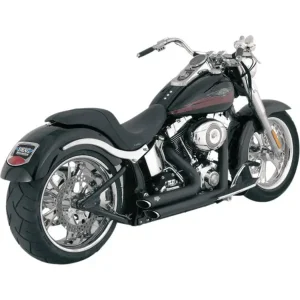 Nowość Pełny układ wydechowy Vance & Hines Shortshots Straggered czarny do Harley Davidson FXS/FXST/FLST (00-11) (z wyjątkiem FXCW/C (08-11), FXSTSSE (09))