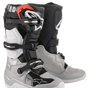 Premium Buty enduro dziecięce Alpinestars Tech 7S srebrno-czarno-białe