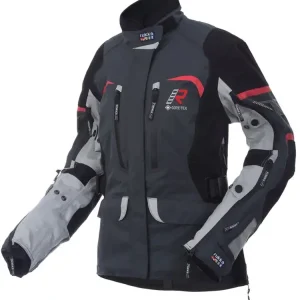 Kurtka motocyklowa damska tekstylna Rukka Rimorina Pro czarno-czerwona Zniżka