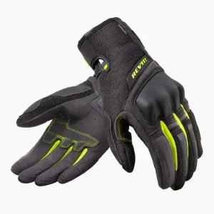 Rękawice motocyklowe damskie tekstylne REV’IT! Volcano czarno-fluo żółte Tylko dziś