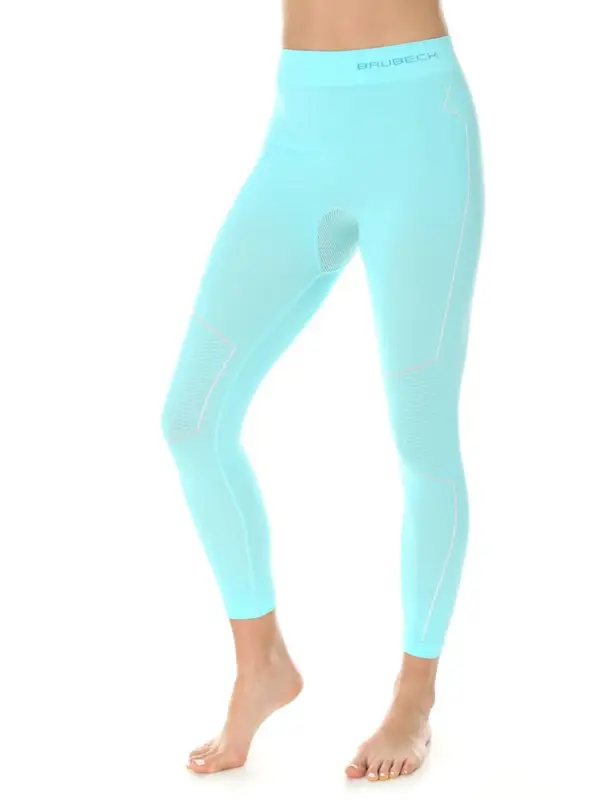 Legginsy termoaktywne damskie Brubeck Thermo błękitne Szybka dostawa