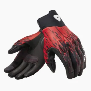 Rękawice motocyklowe tekstylno-skórzane REV’IT! Spectrum czarno-fluo czerwone Rabat