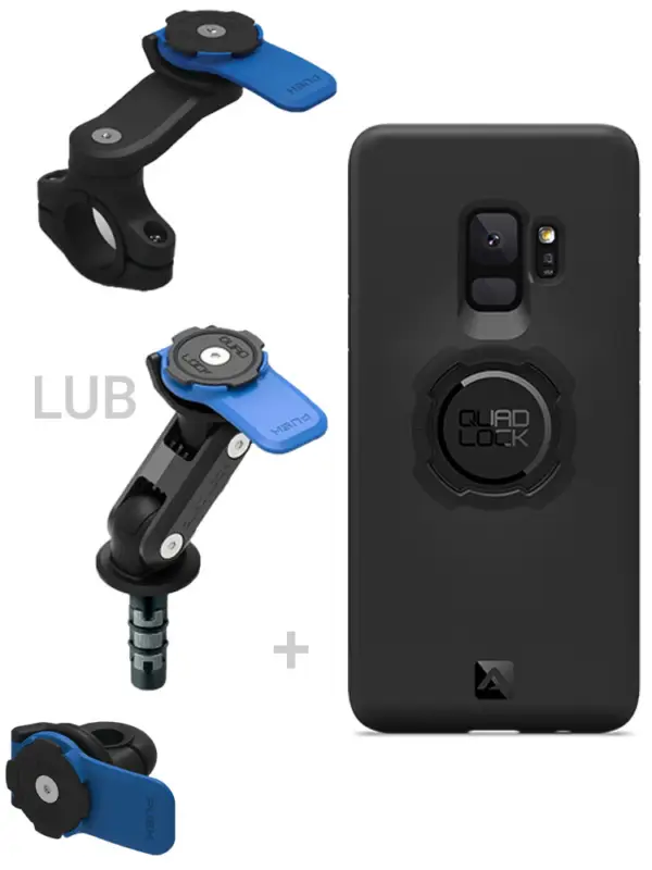 Zestaw na motocykl: etui na telefon Samsung Galaxy S9 oraz mocowanie Quad Lock Rabat