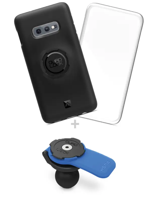 Etui na telefon Samsung Galaxy S10E + pokrowiec przeciwdeszczowy + uchwyt kulowy Quad Lock Bezpieczna płatność