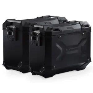 Zestaw: kufry boczne TRAX ADV + stelaże EVO SW-MOTECH 37/45 L do motocykla Honda XRV750 Africa Twin (92-03)[pojemność 37 i 45 L] czarne Bestseller