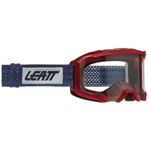 Premium Gogle motocyklowe z przeźroczystą szybką Leatt Velocity 4.0 MTB bordowe