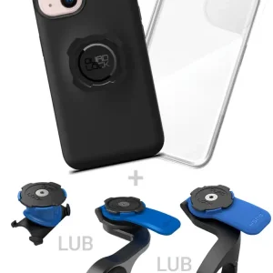 Tani Zestaw rowerowy: etui na telefon iPhone 13 mini + wodoodporny pokrowiec + mocowanie Quad Lock