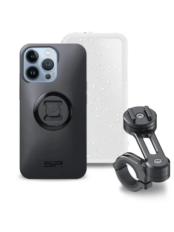 Zestaw: etui na telefon IPHONE 13 Pro Max + pokrowiec + uchwyt na kierownicę Moto Bundle SP Connect Obniżka ceny