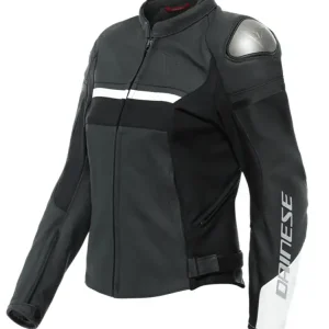 Kurtka motocyklowa damska skórzana Dainese Rapida czarno-biała Niska cena