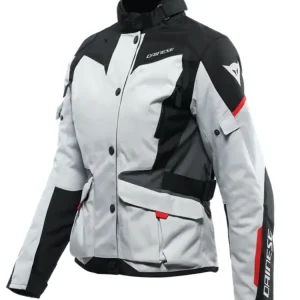 Kurtka motocyklowa tekstylna damska Dainese Tempest 3 D-Dry szaro-czarno-czerwona Super okazja
