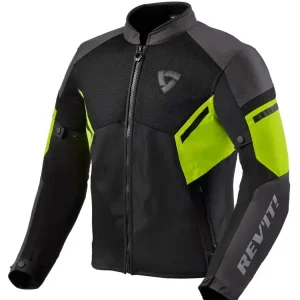 Kurtka motocyklowa tekstylna REV’IT! GT-R Air 3 czarno-fluo żółta Do wyczerpania zapasów