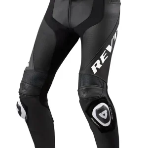 Najlepsza cena Spodnie motocyklowe skórzane REV’IT! Apex czarno-białe