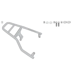 Stelaż pod kufer centralny Monolock Kappa Vespa Primavera 50-125-150 (14-)/ Sprint 50-125-150 (14-21) czarny Hit sprzedaży