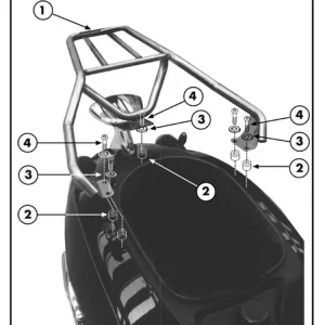 Stelaż pod kufer centralny Monolock, Monokey Kapp Aprilia Habana 125 (00-09) [bez płyty montażowej] Ekspresowa dostawa