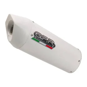 Pełny układ wydechowy G.P.R Albus Evo4 [Aluminium, White Glossy] - BMW G 310 GS E4 [17-20] Nowy