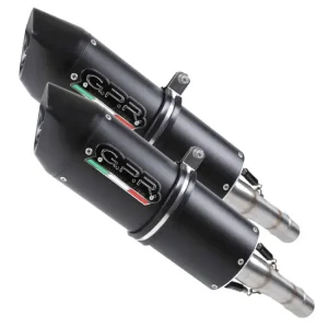 Ostatnie sztuki Podwójny tłumik G.P.R Furore Nero [Slip-On, Black Aluminium] - Ducati Monster 620 [03-06]