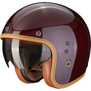 Wybór klientów Kask otwarty Scorpion Belfast Evo Carbon Solid czerwony
