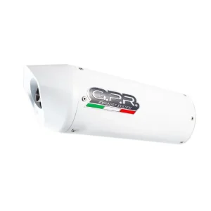 Tłumik G.P.R Albus Ceramic [Slip-On, Aluminium-White Glossy] - Honda CRF 450 R/E [06-08] Tylko dziś