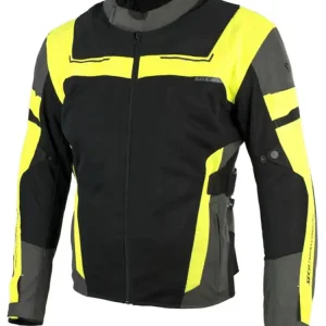 Kurtka motocyklowa tekstylna Seca Orkan II czarna-fluo Darmowy zwrot
