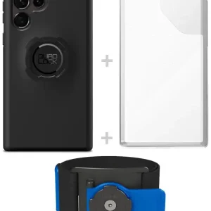 Do wyczerpania zapasów Zestaw do biegania: etui na telefon Samsung Galaxy S22 Ultra + wodoodporny pokrowiec + opaska sportowa Quad Lock