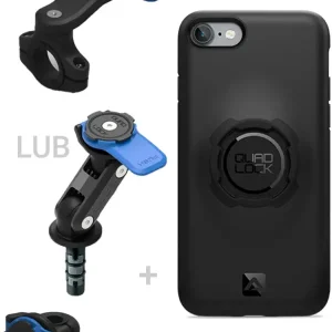 Wysoka jakość Zestaw na motocykl: etui na telefon iPhone SE (2 i 3 gen), 8 i 7 + mocowanie Quad Lock