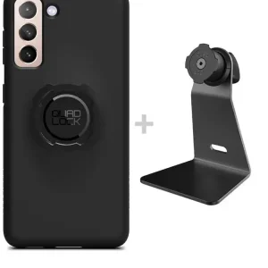 Zestaw na biurko: etui na telefon Samsung Galaxy S21 oraz uchwyt Quad Lock Premium