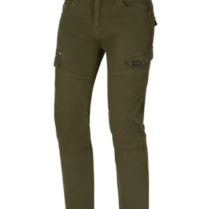 Tani Jeansy motocyklowe Seca Badlands Arm khaki