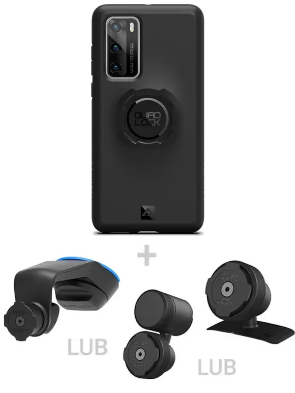Ostatnie sztuki Zestaw do samochodu: etui na telefon Huawei P40 + mocowanie Quad Lock