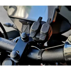 Ładowarka Dual USB Touratech z mocowaniem nad zaciskiem kierownicy Darmowy zwrot