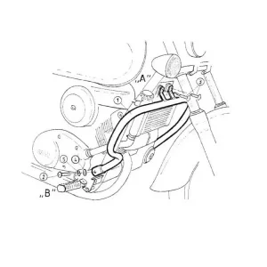 Gmol silnika Hepco&Becker do Honda VT 125 C2 Shadow (99-00) chrom Dostępne od ręki