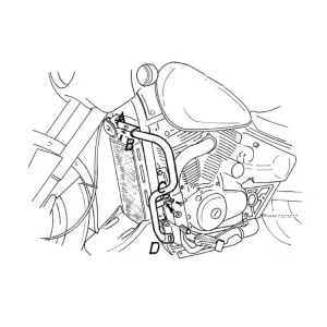 Ostatnia szansa Gmol silnika Hepco&Becker do Suzuki VZ 800 Marauder (96-03) chrom