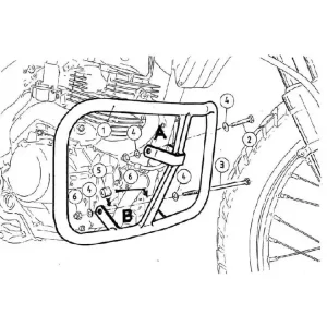 Gmol silnika Hepco&Becker do Honda XR 125 L (02-08) czarny Ostatnie sztuki