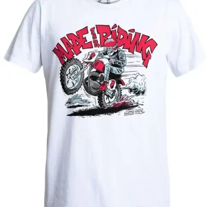 Promocja Koszulka motocyklowa John Doe Wheele biała