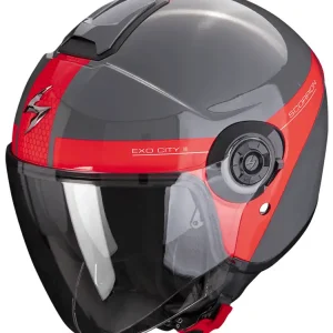 Kask otwarty Scorpion Exo-City II Short szaro-czerwony Oferta