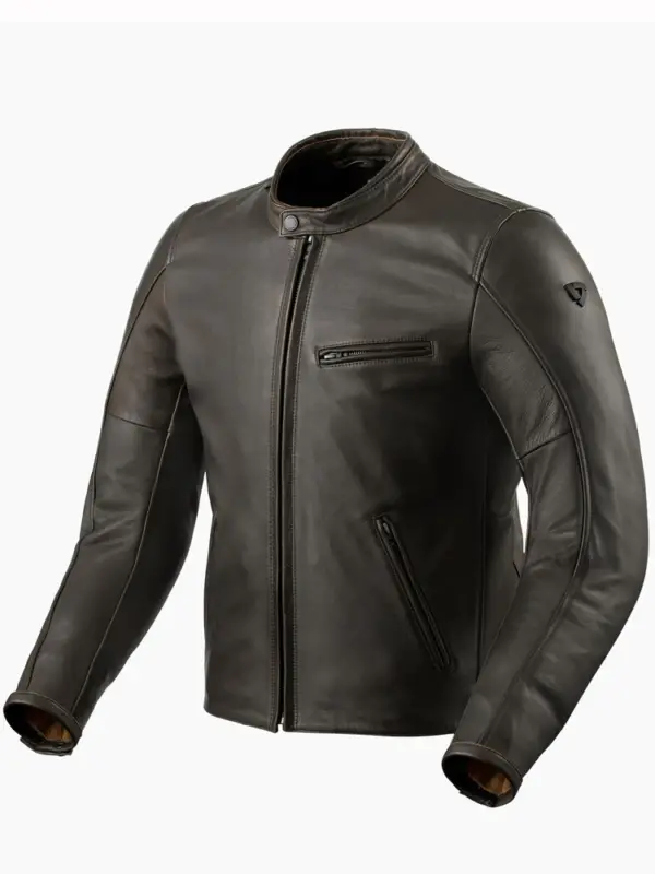 Wyjątkowa oferta Kurtka motocyklowa skórzana REV’IT! Rino brązowa