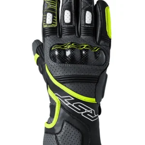 Niska cena Rękawice motocyklowe skórzane RST Fulcrum czarno-żółte-fluo