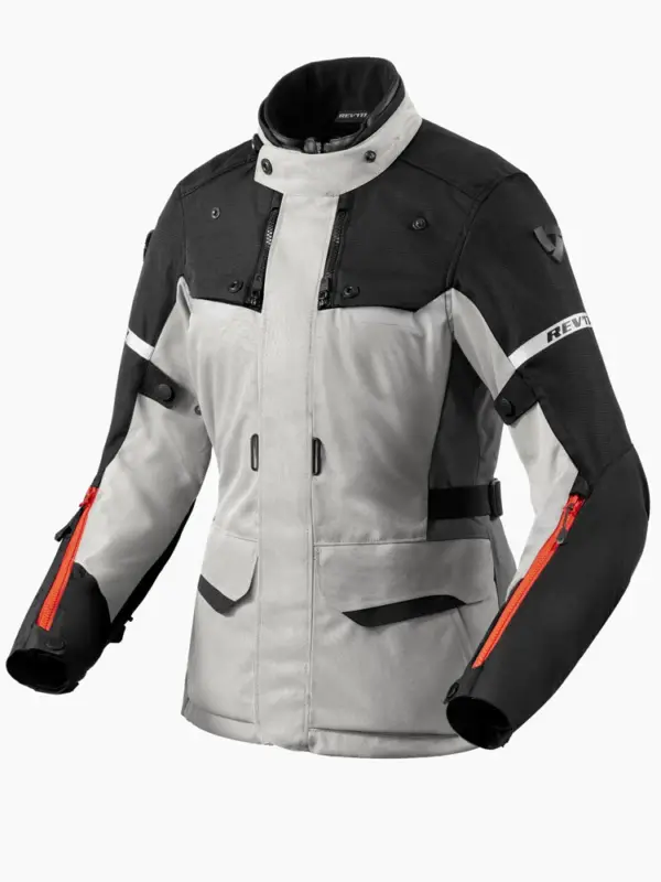 Kurtka motocyklowa damska tekstylna REV’IT! Outback 4 H2O szaro-czarna Tylko do końca tygodnia