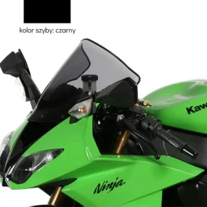Łatwy zwrot Szyba motocyklowa MRA Racing "R" Kawasaki ZX 10 R (08-10)/ ZX 6 R (09-18) czarna