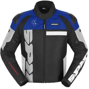Dodaj do koszyka Kurtka motocyklowa tekstylna Spidi Progressive Net WindOut czarno-biało-niebieska