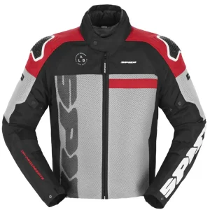 Nowość Kurtka motocyklowa tekstylna Spidi Progressive Net H2Out czarno-szaro-czerwona