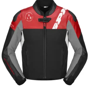 Kup teraz Kurtka motocyklowa skórzana Spidi DP-Progressive Hybrid czarno-szaro-czerwona