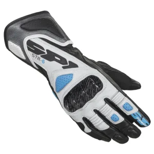 Oferta limitowana Rękawice motocyklowe damskie Spidi STR-6 czarno-biało-niebieskie