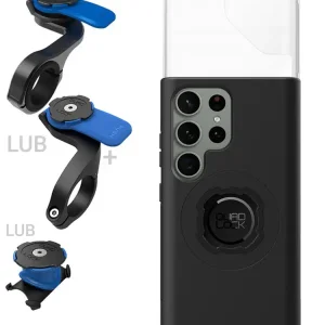 Wysoka jakość Zestaw rowerowy: etui MAG na telefon Samsung Galaxy S23 Ultra (magnetyczne) + wodoodporny pokrowiec MAG + mocowanie Quad Lock