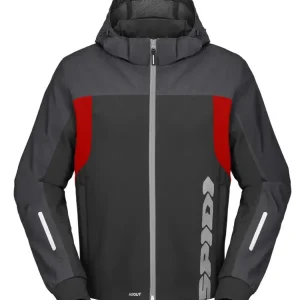 Sprawdź teraz Bluza motocyklowa Spidi Hoodie H2Out II czarno-szaro-czerwona