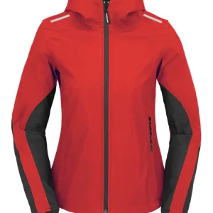 Bluza motocyklowa damska Spidi Hoodie Armor Light czerwono-czarna Taniej
