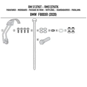Oferta czasowa Kit montażowy Kappa do błotników KRM02 do BMW F 900 R / XR (20-)