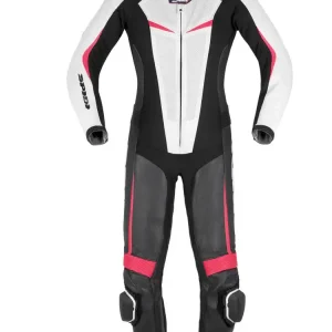 Kup teraz Kombinezon motocyklowy jednoczęściowy damski Spidi Track Lady Perforated Pro czarno-biało-różowy