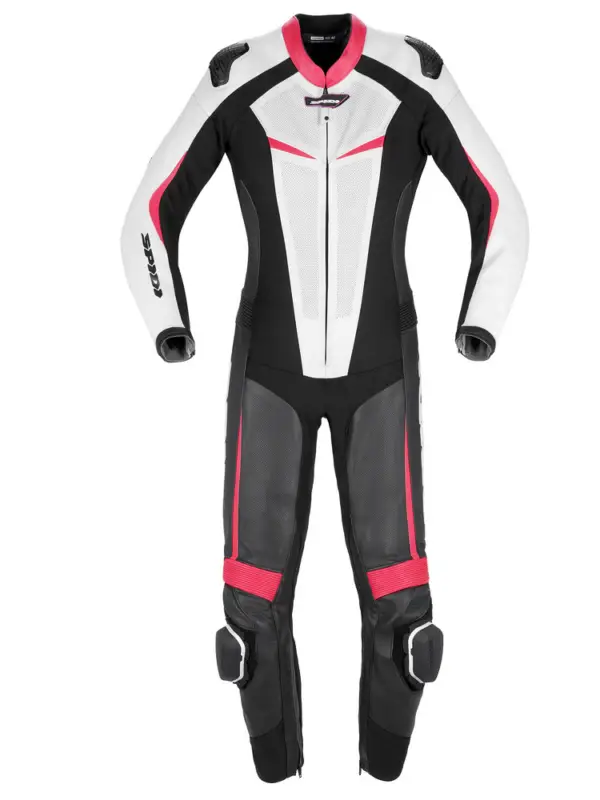 Kup teraz Kombinezon motocyklowy jednoczęściowy damski Spidi Track Lady Perforated Pro czarno-biało-różowy