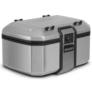 Darmowy zwrot Kufer centralny aluminiowy SHAD TR55 Terra srebrny + aluminiowa płyta montażowa [pojemność: 55 l]