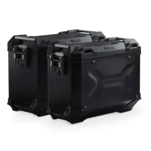 Zestaw: kufry boczne TRAX ADV + stelaże PRO 45/37 L Sw-Motech Husqvarna Norden 901 HQV N (21-), Norden 901 Expedition (23-) (pojemność 37 i 45 L) czarne Dostępne od ręki